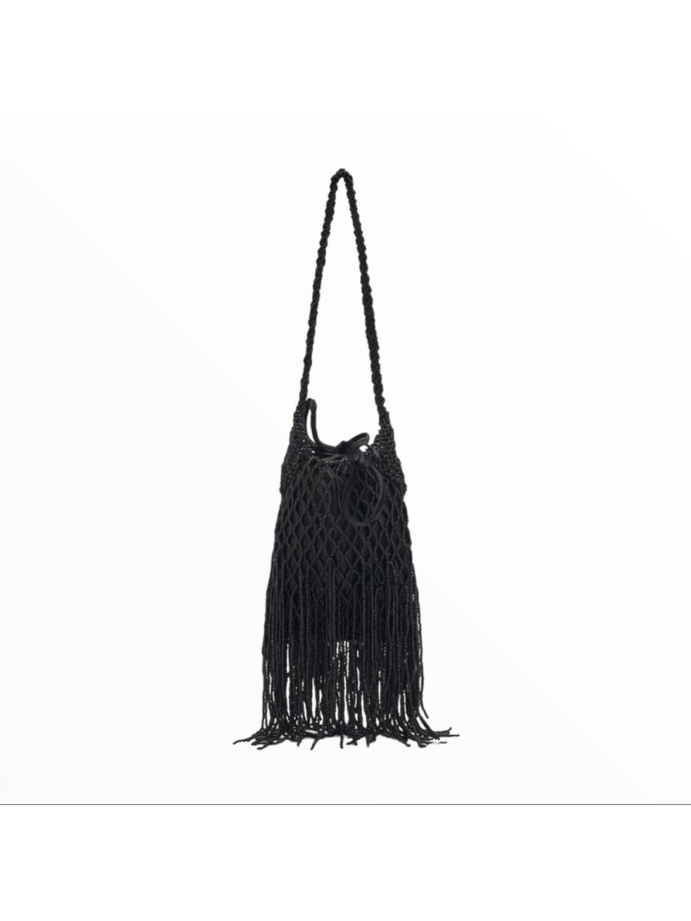 Zara beads Fringe Shoulder Bag
